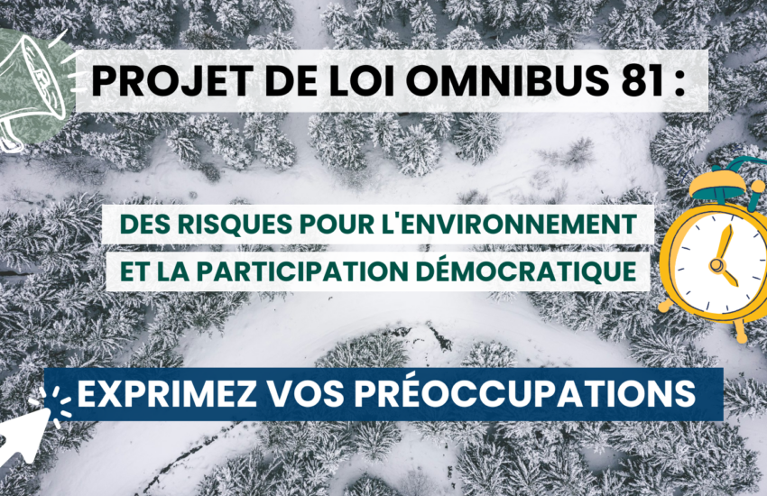 Action éclair | Exprimez vos préoccupations sur le projet de loi 81